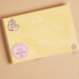 Pusheen Box Winter 2019 Yellow Recipe Cards